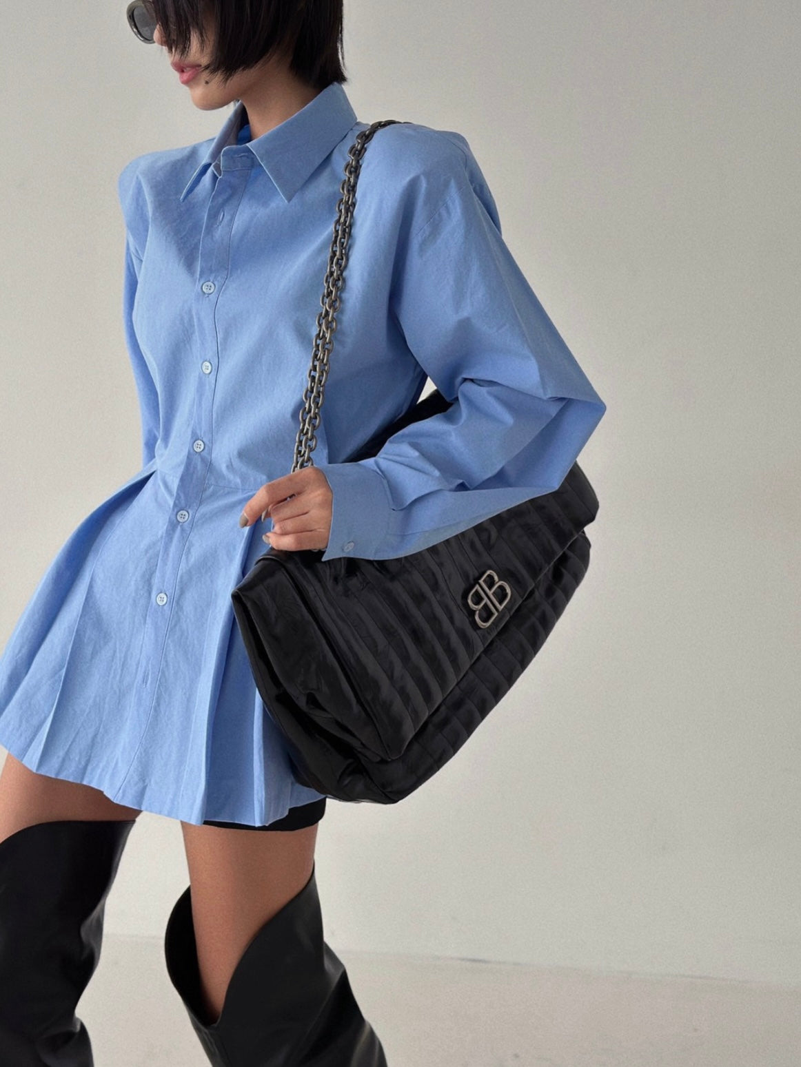 Back-Tie Peplum Shirt