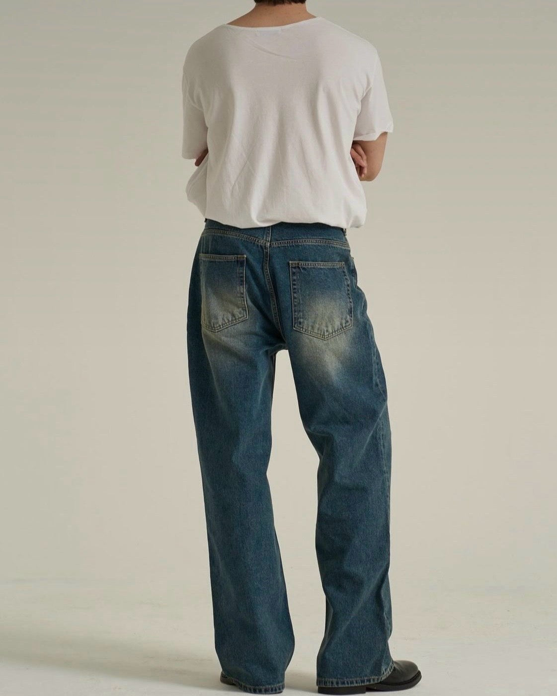 Vintage Fade Straight-Leg Denim Jeans