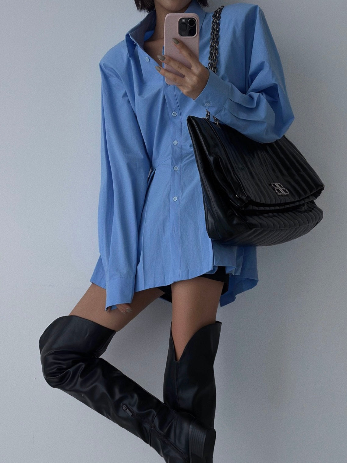 Back-Tie Peplum Shirt