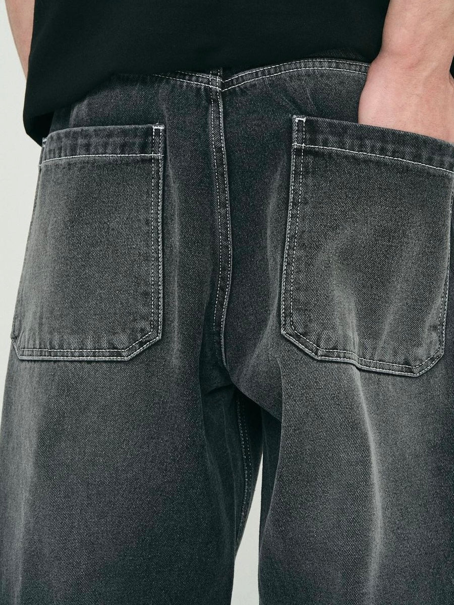 Slash Washed Wide Fit Denim