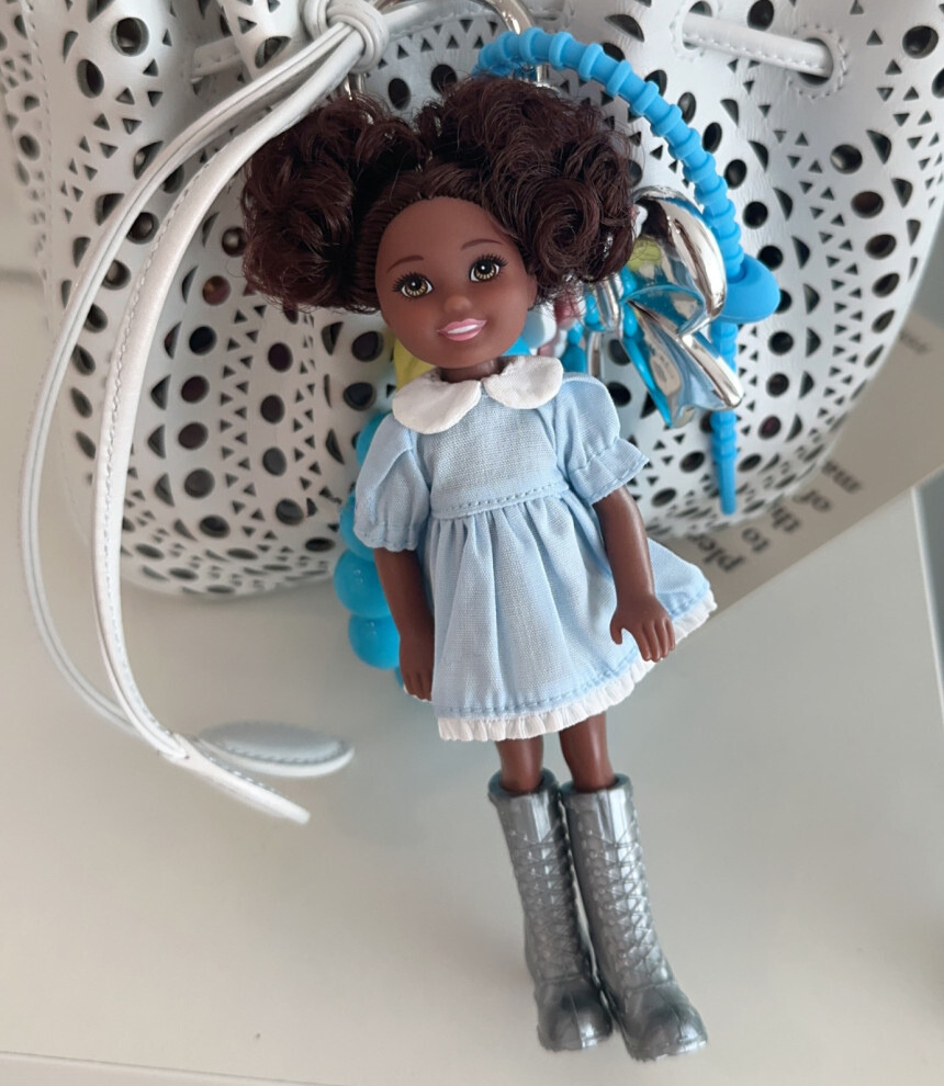 Pastel Black Barbie Keychain