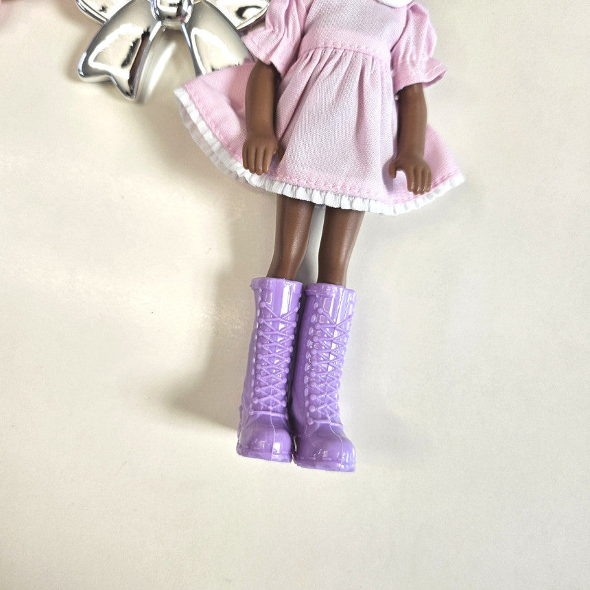 Pastel Black Barbie Keychain