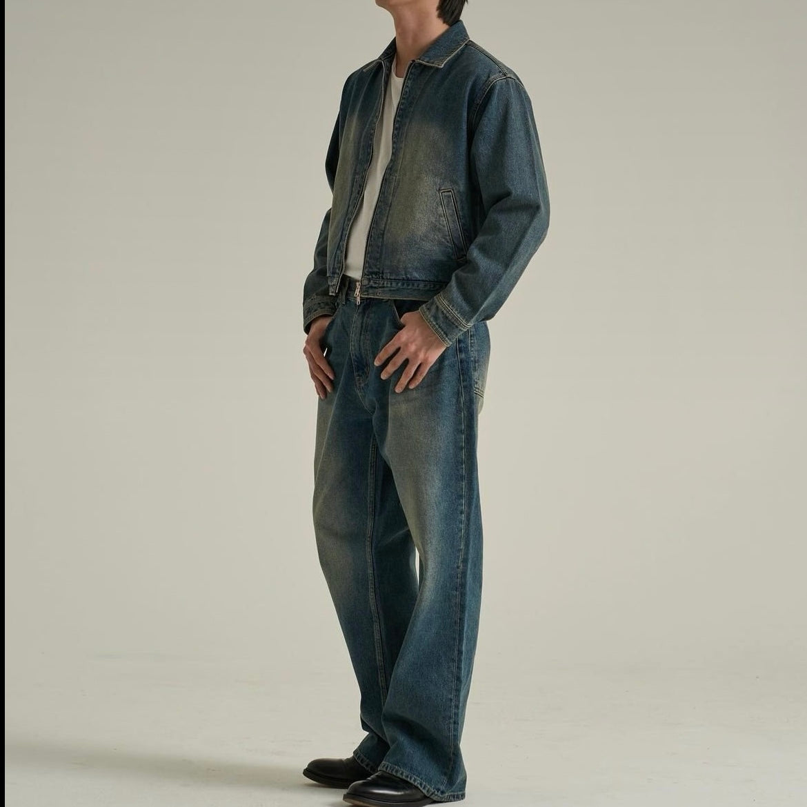 Vintage Fade Straight-Leg Denim Jeans