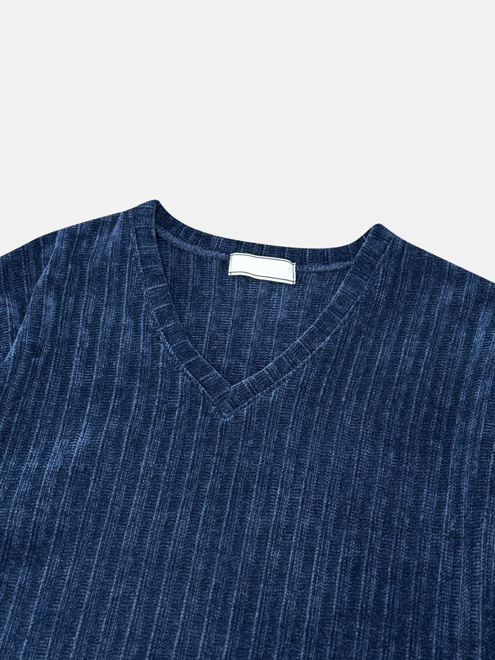 Velour V-Neck Short-Sleeve T-Shirt