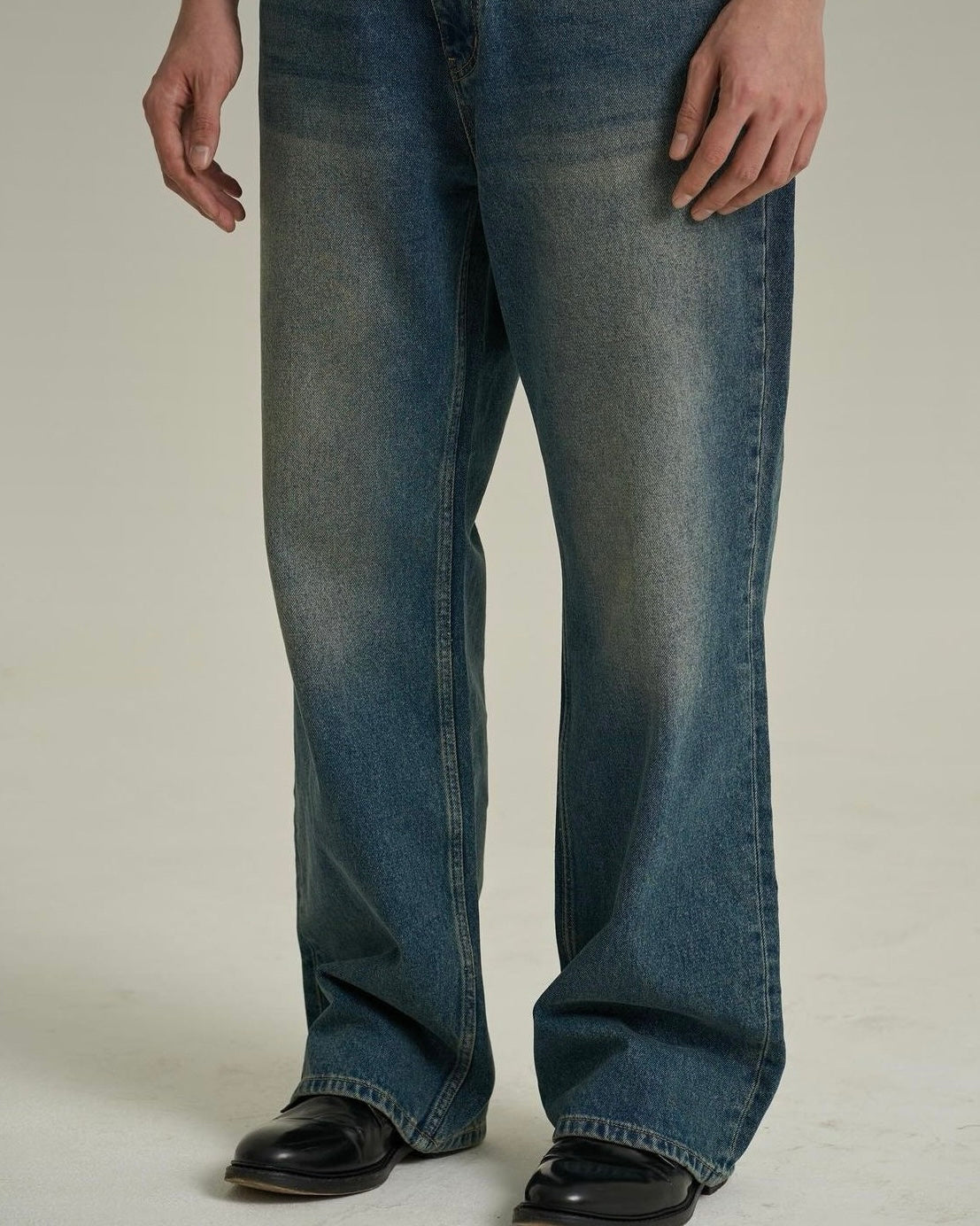 Vintage Fade Straight-Leg Denim Jeans