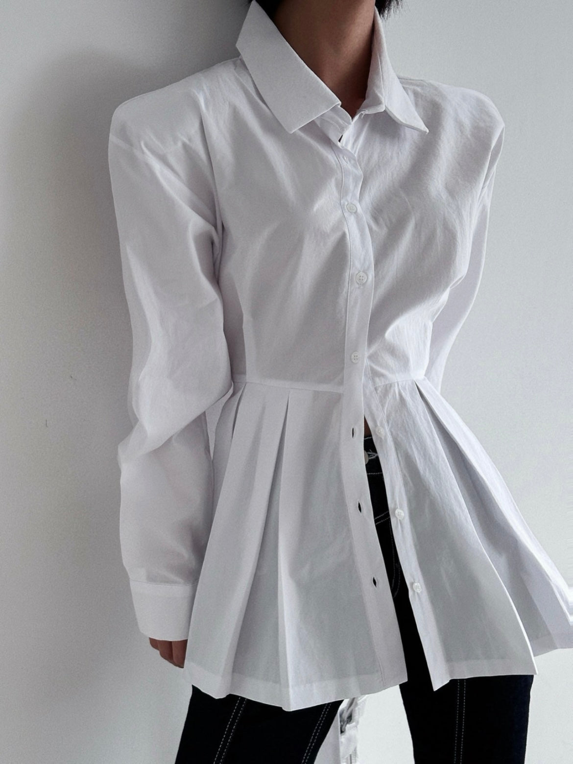 Back-Tie Peplum Shirt