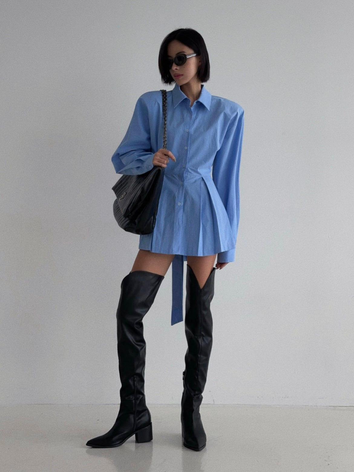Back-Tie Peplum Shirt