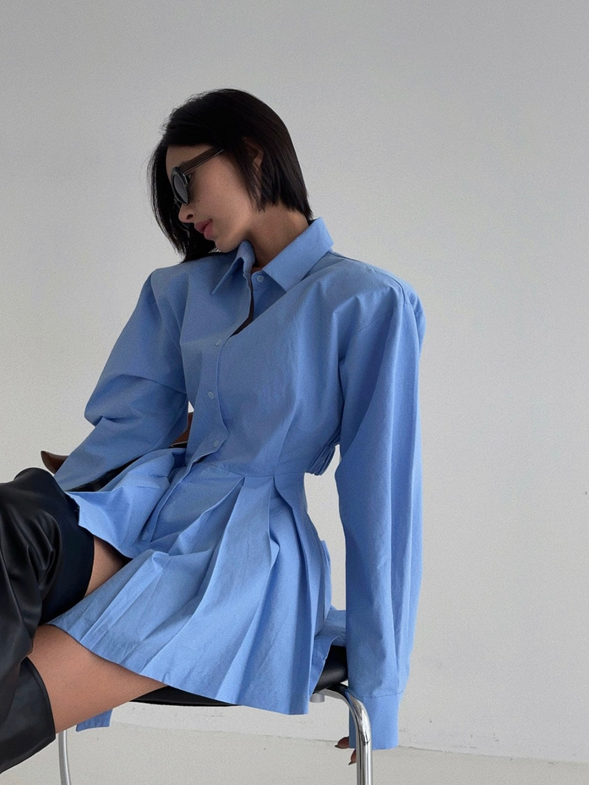 Back-Tie Peplum Shirt