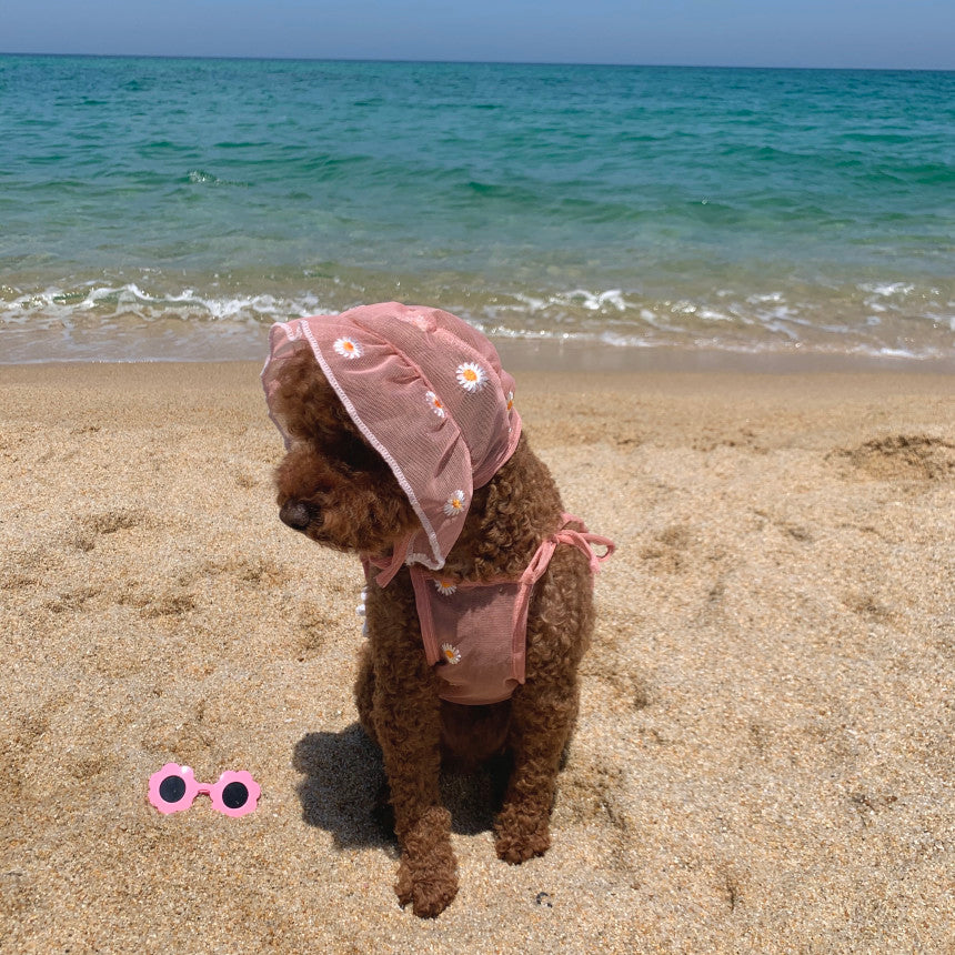 Summer Flower Sheer_top, hat