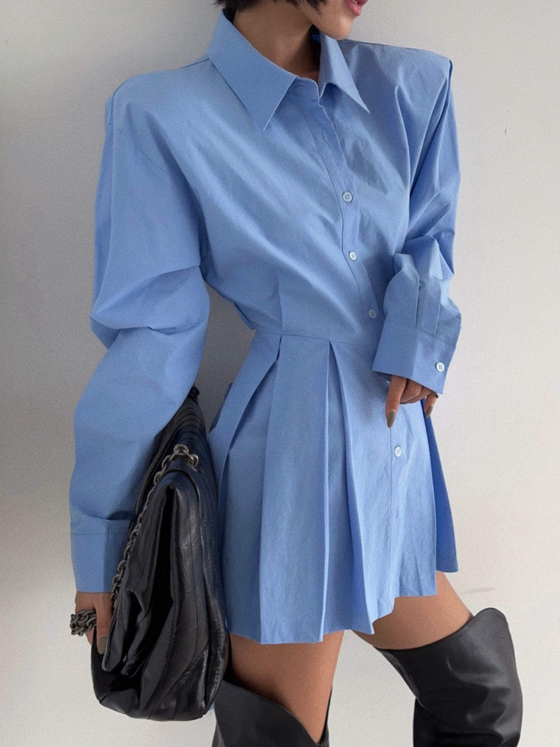 Back-Tie Peplum Shirt