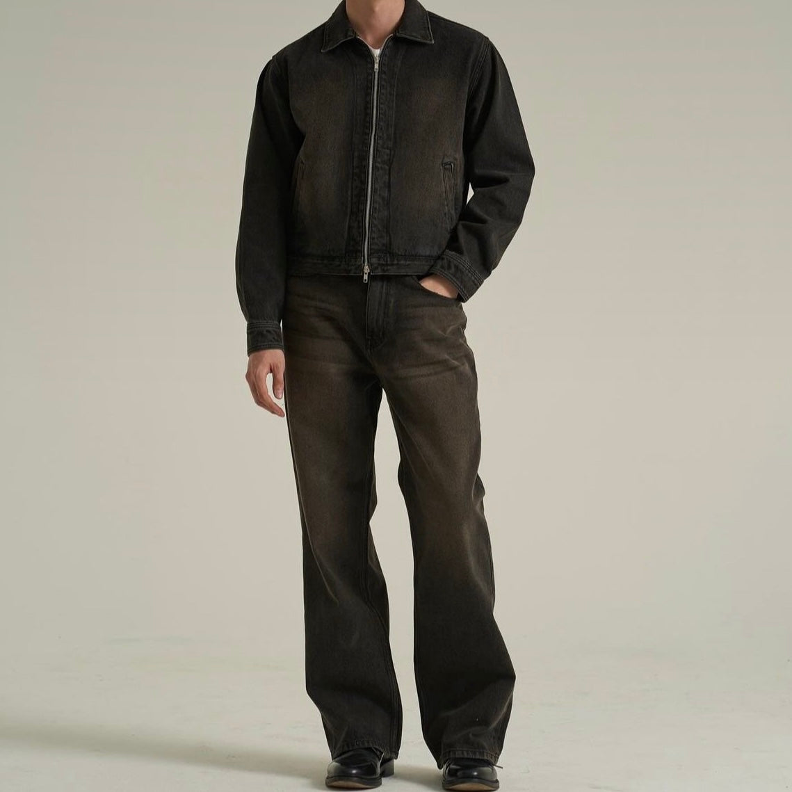 Vintage Fade Straight-Leg Denim Jeans