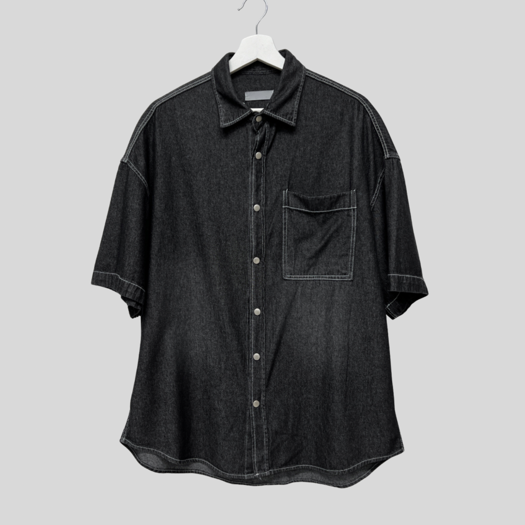 Pocket Denim Shirt & Pants Set